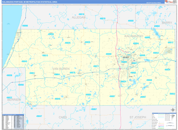 Kalamazoo-Portage Metro Area Map Book Basic Style